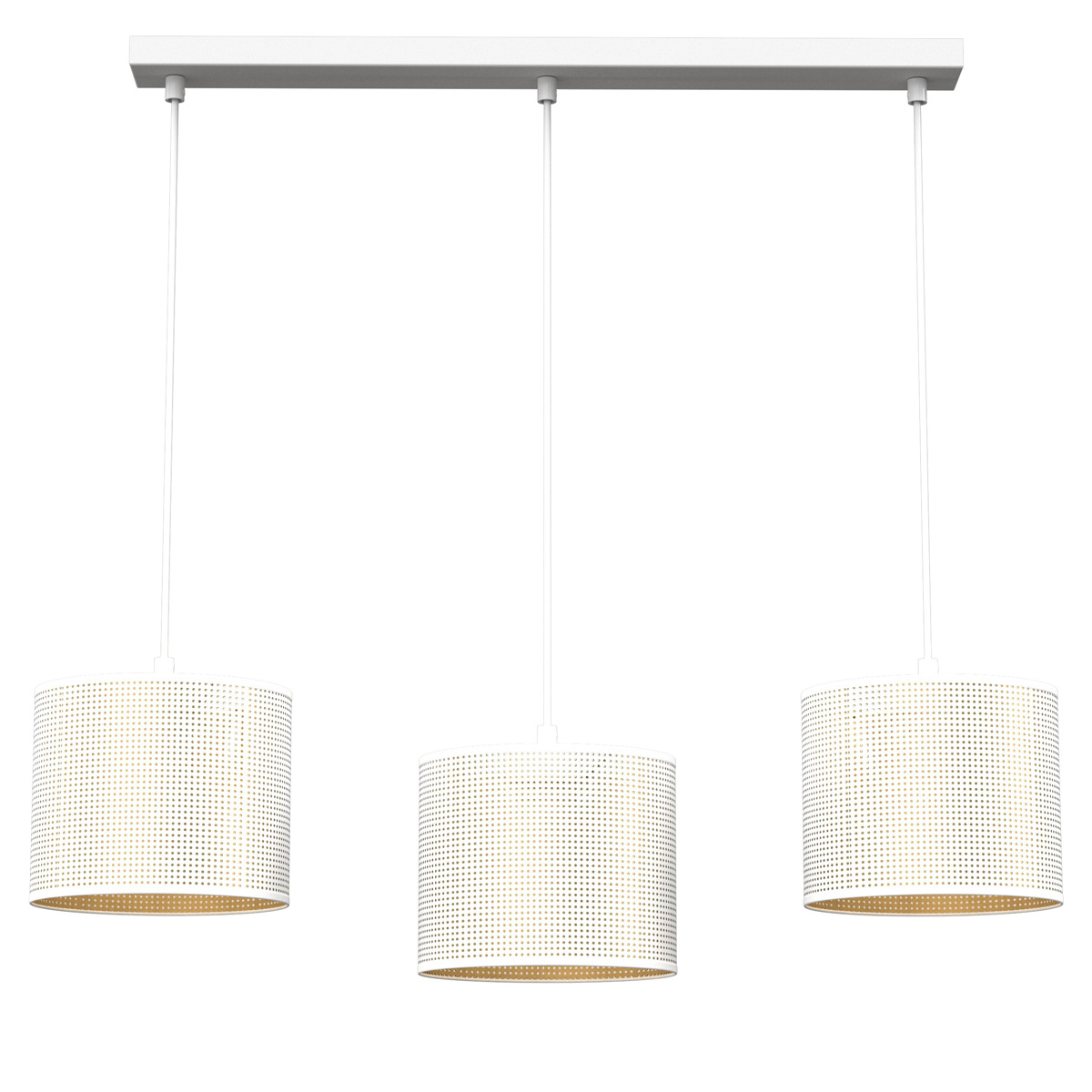 LUMINEX 5267 oprawa sufitowa Loft shade żyrandol biały złoty