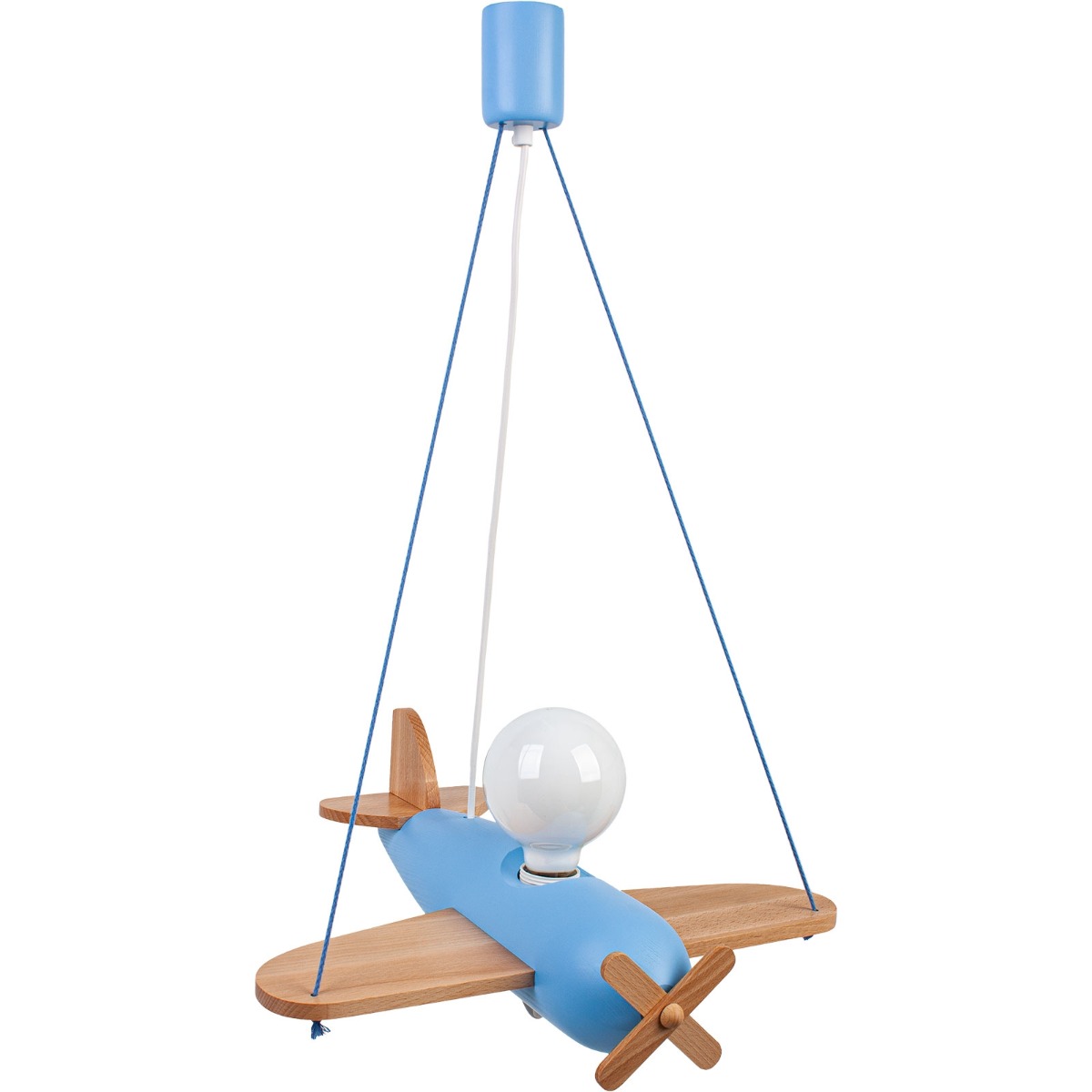 HELLUX 1042302 Lampa wisząca Clipper naturalno-błękitny