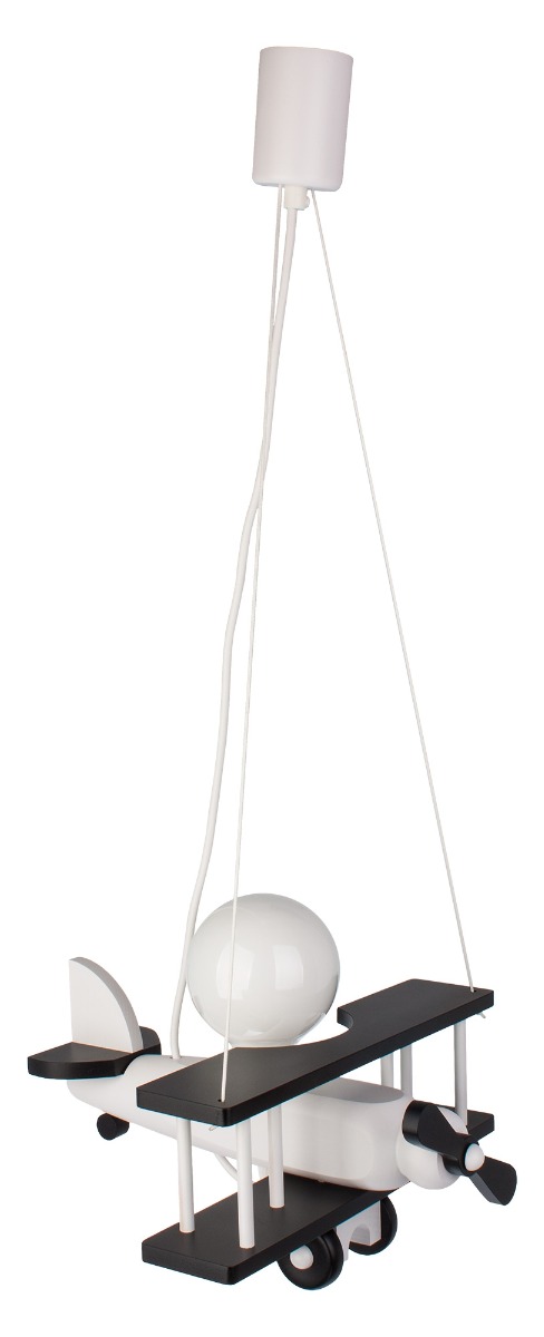 HELLUX 1041039 Lampa wisząca Samolot mały czarno-biały