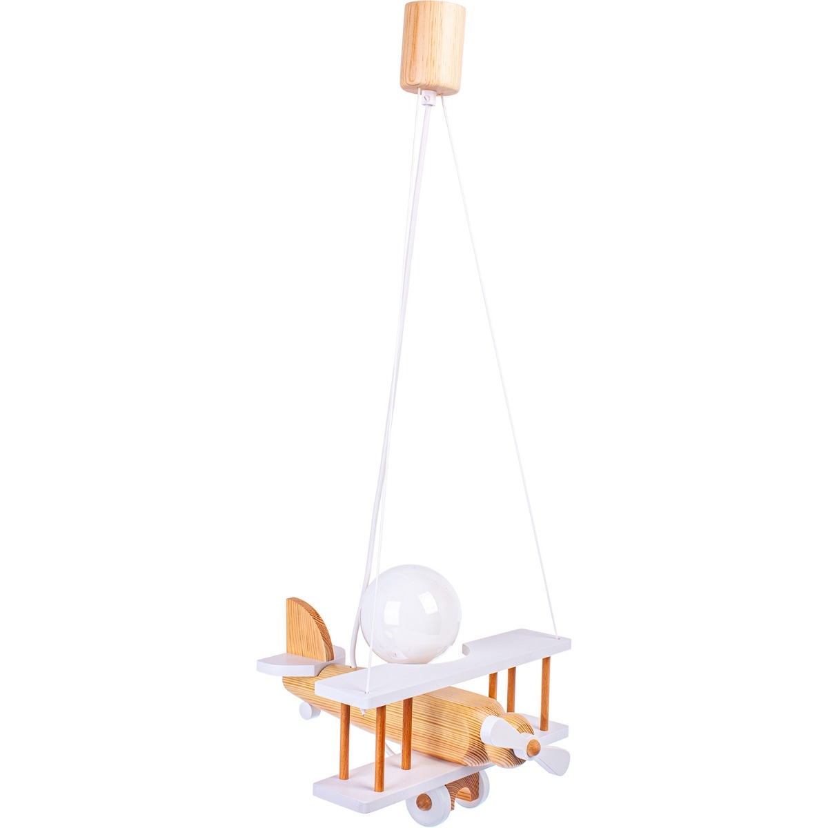 WYPRZEDAŻ HELLUX 1041009 Lampa wisząca Samolot mały biało-naturalny