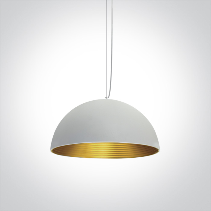 ONE LIGHT 63022/W/BS Diasello biało-mosiężna lampa wisząca E27 20W