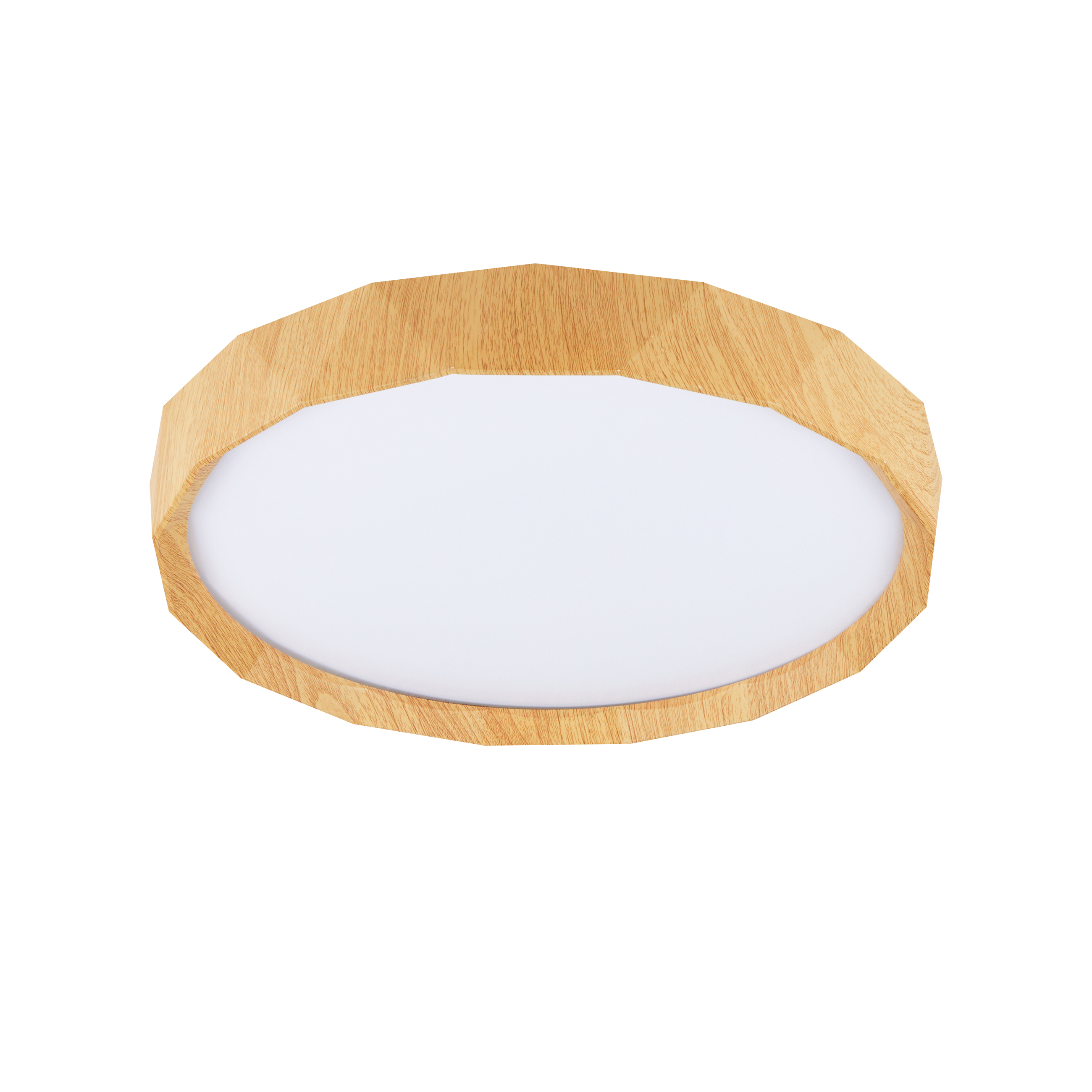 CANDELLUX 13-17666 CADIX LAMPA SUFITOWA PLAFON BIAŁY+DREWNIANY 24W LED 38,5 CM KLOSZ BIAŁY