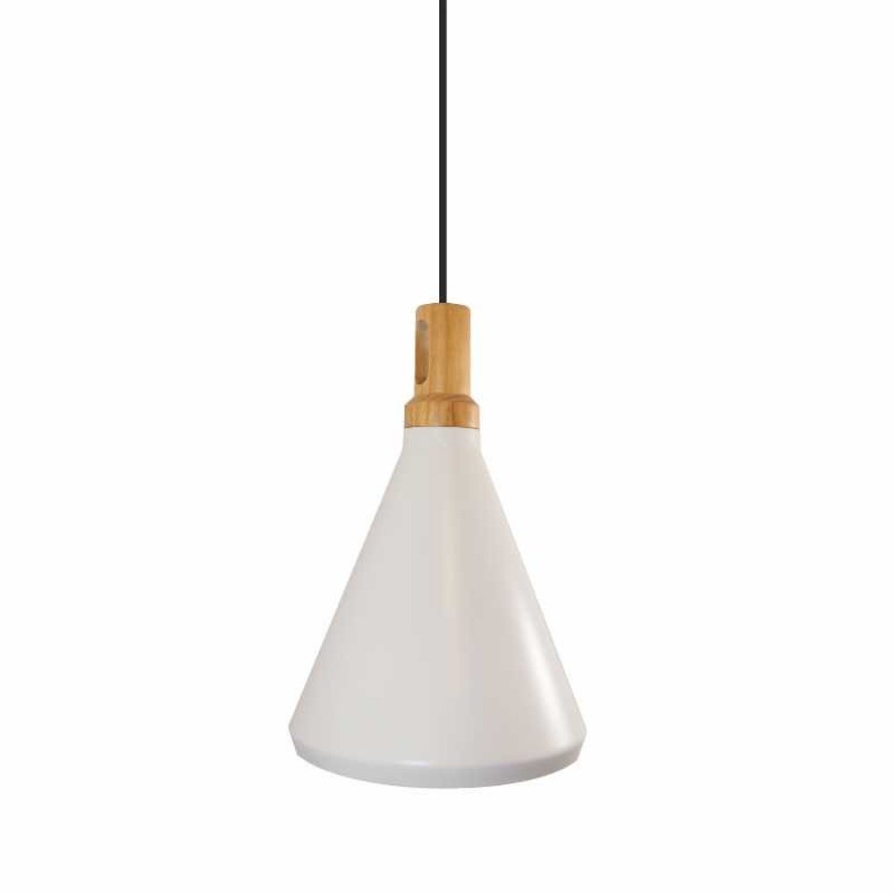 Step into Design ST-5097c Lampa wisząca NORDIC WOODY biało drewniana 25 cm
