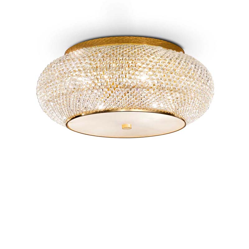 IDEAL LUX 100791 PASHA'_PL10_ORO LAMPA SUFITOWA złoty