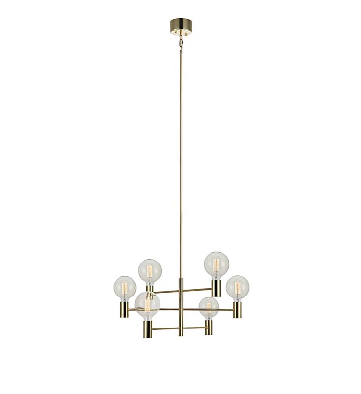 MARKSLOJD 106418 CAPITAL lampa wisząca 6L Złota