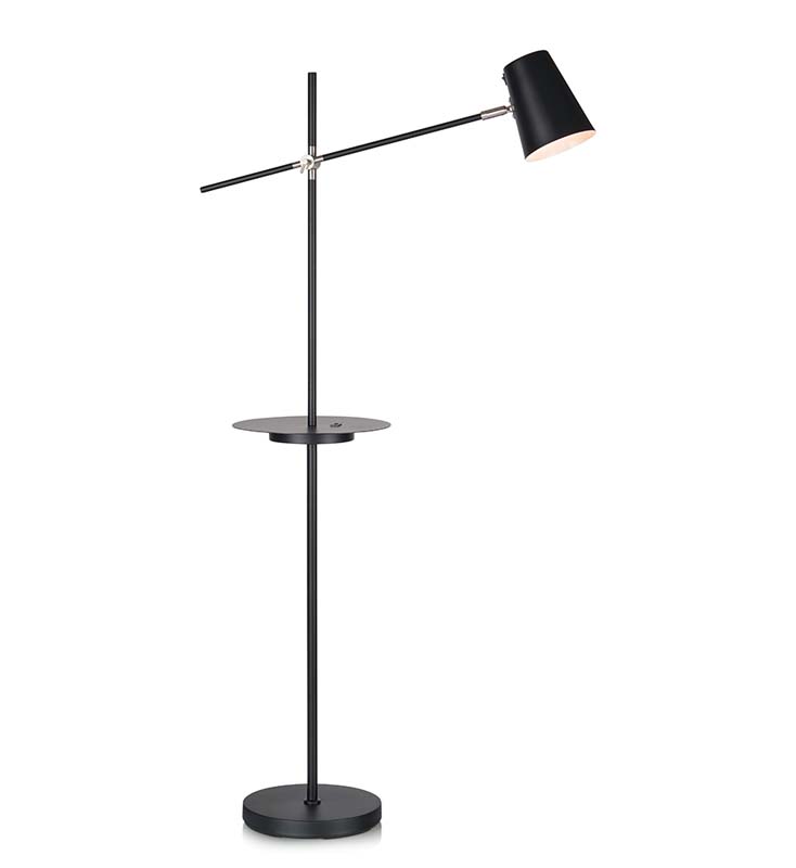 MARKSLOJD 107307 LINEAR Podłogowa 1L USB Czarna