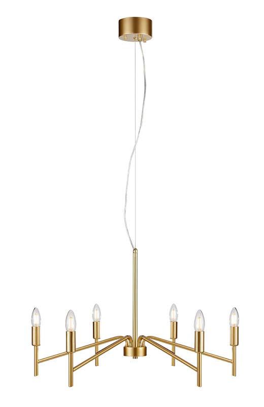 MARKSLOJD 108210 MONARCH lampa wisząca 6L Painted Gold
