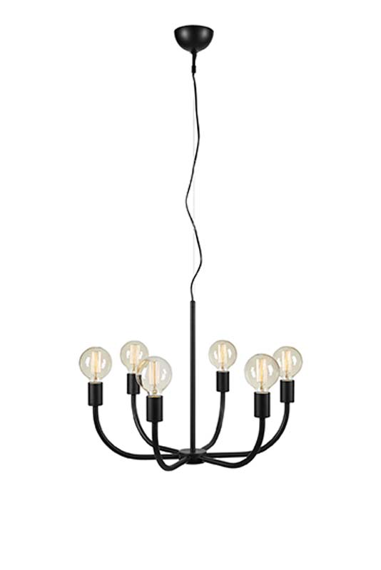 MARKSLOJD 108290 AMISTOSO lampa wisząca 6L Black