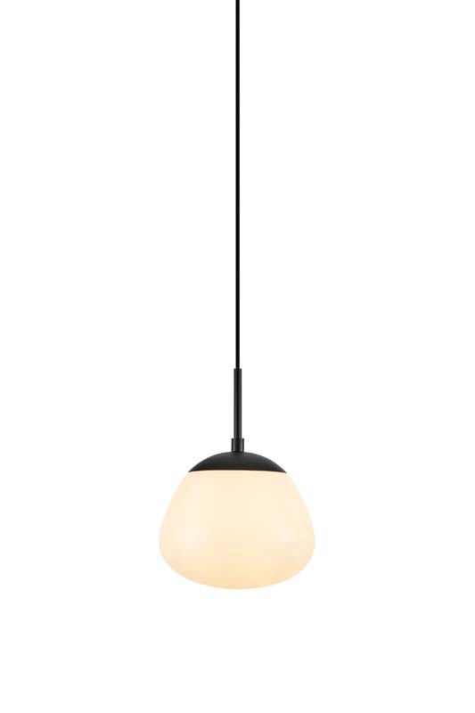 MARKSLOJD 108547 RISE lampa wisząca 1L White/Black Small