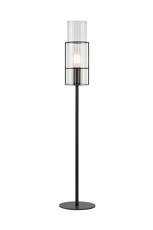MARKSLOJD 108556 TUBO lampa stołowa 1L 65cm Black/Clear