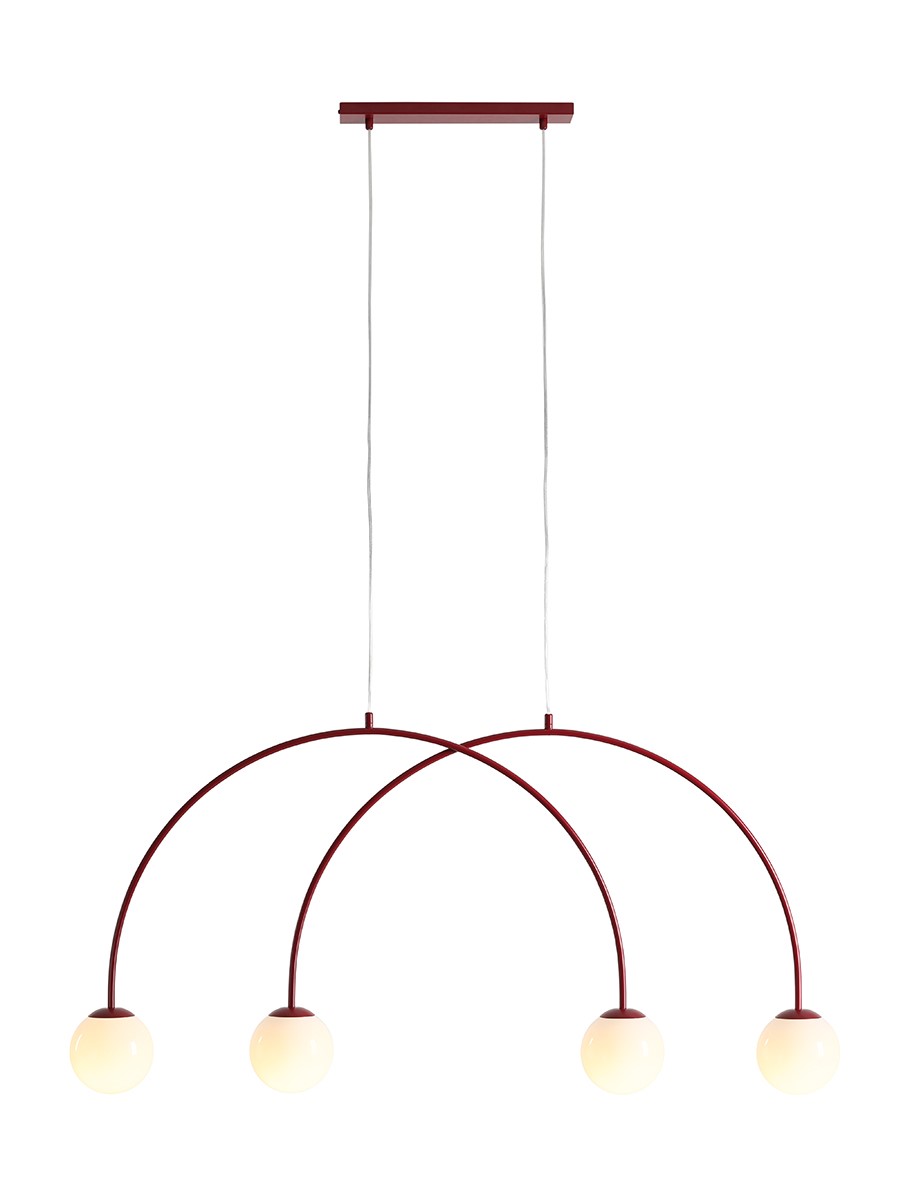 ALDEX 1116L15_S LAMPA WISZĄCA UNA 4 RED WINE S
