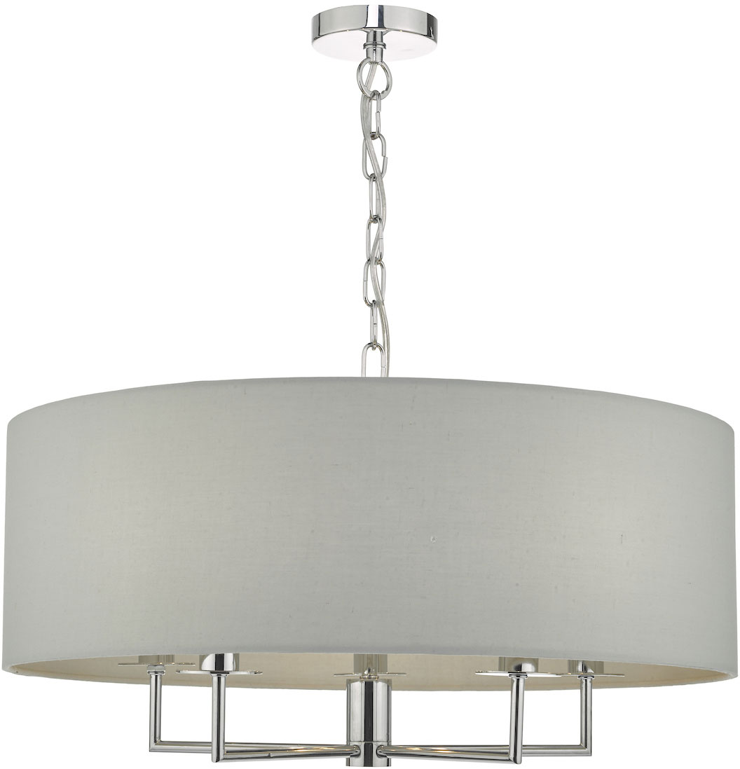 DAR JAM0539 JAMELIA 5LT PENDANT POL CHR SHADELIER