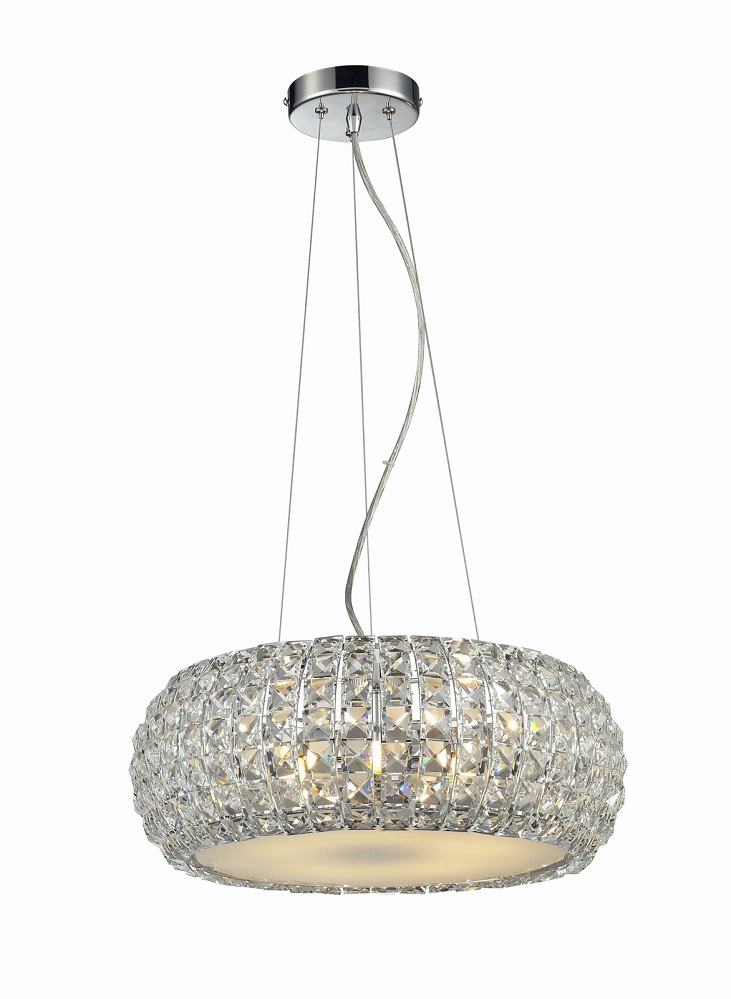AZZARDO 5024-5P crystal / metal / chrome / AZ0522 Sophia 5 Lampa wisząca