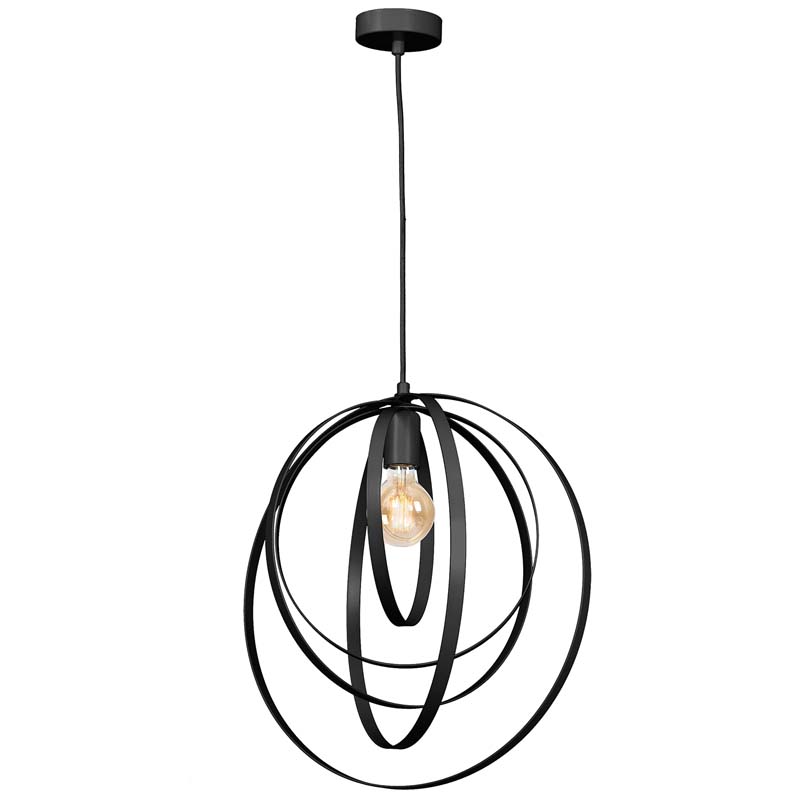 LUMINEX 1412 żyrandol Ringo black 1