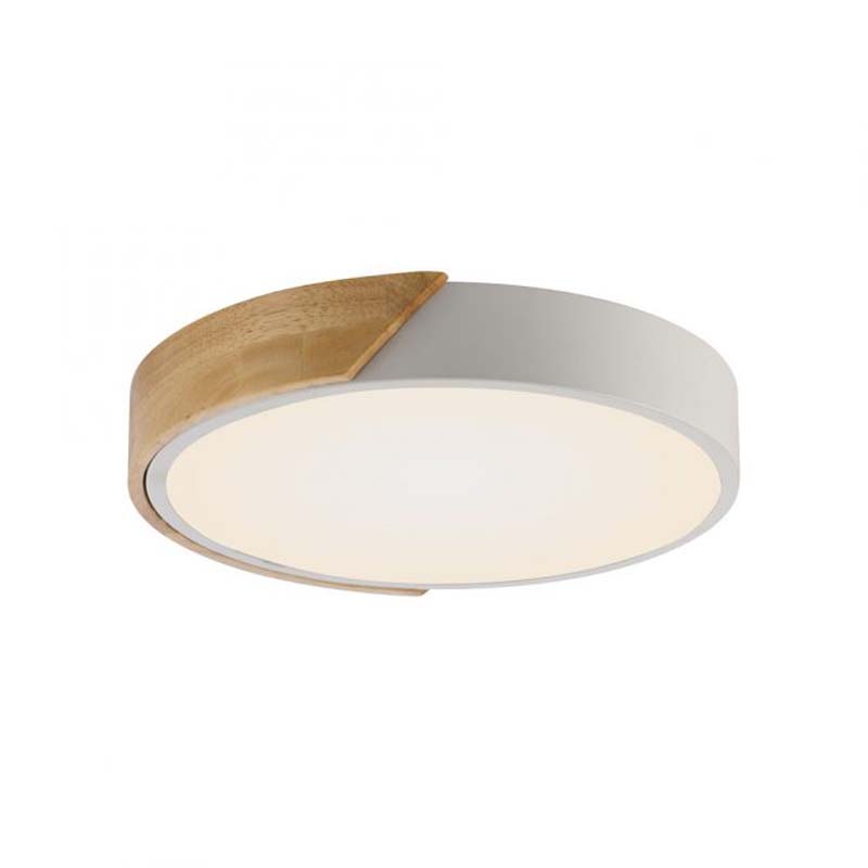 ZUMALINE 14288-16 BILA LAMPA SUFITOWA BIAŁY/DREWNO