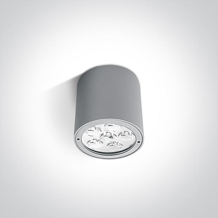 ONE LIGHT 67138C/G/W Modi szary zewnętrzny cylinder sufitowy 3000K 6x1W IP54