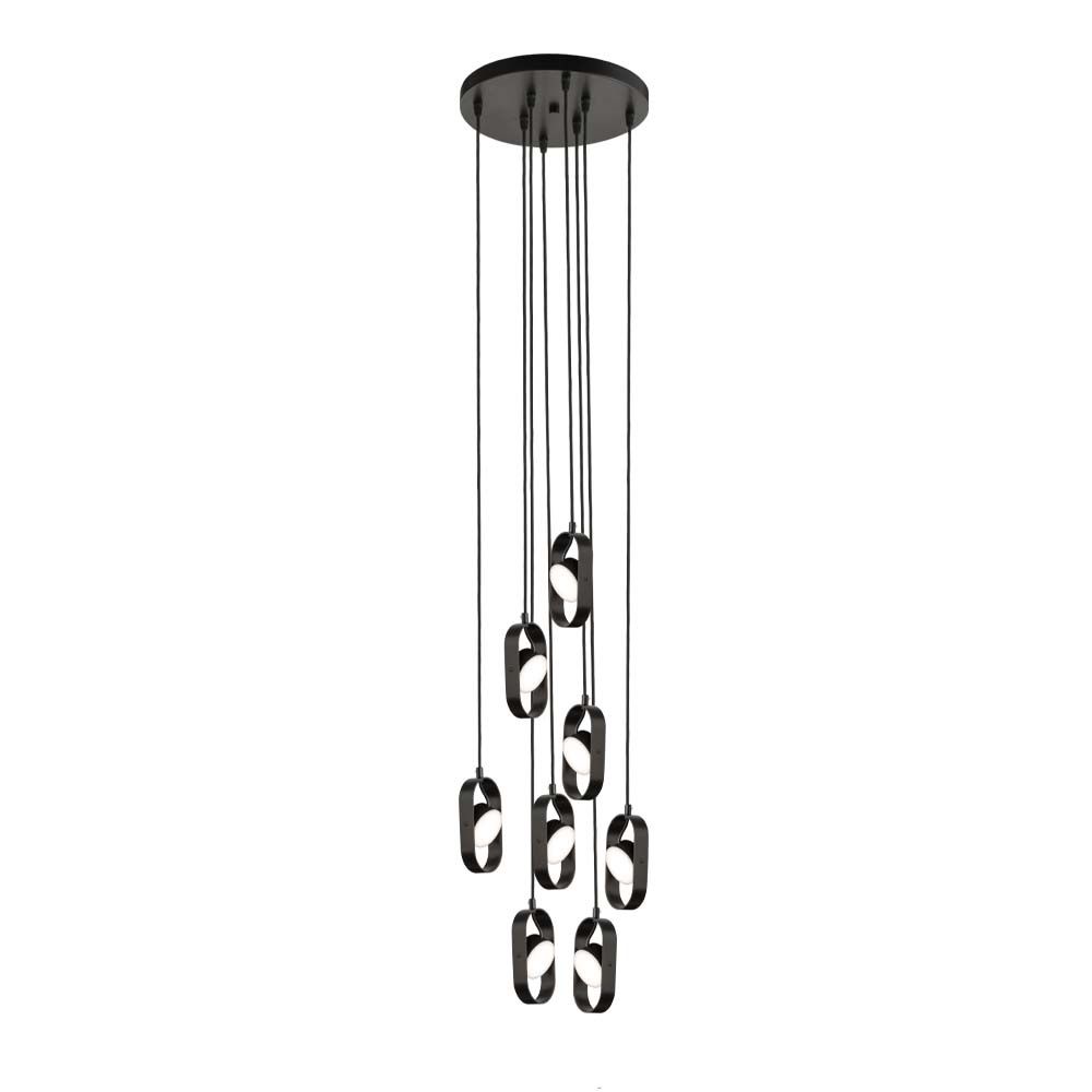 ANTIGO Lampa wisząca Furoku 8 - Czarna 4000K 8539