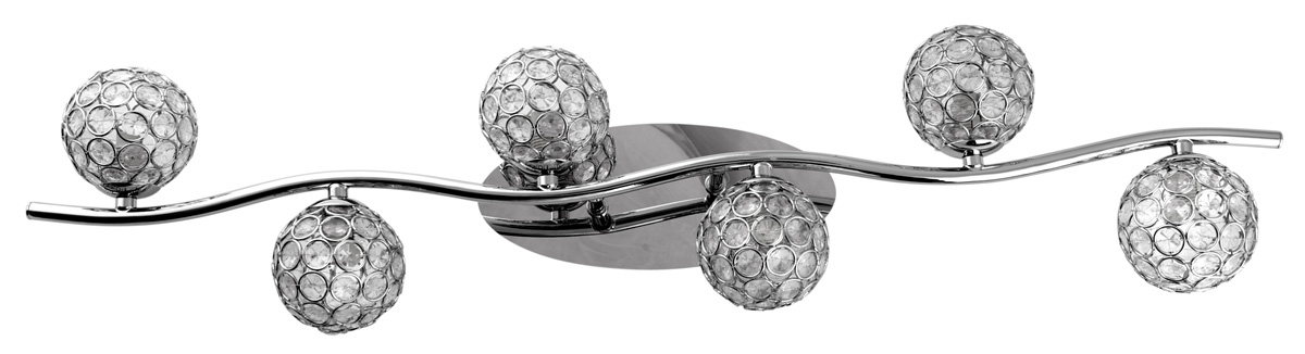 CANDELLUX 96-85941 STARLET LISTWA 6X40W G9 CHROM/TRANSPARENT