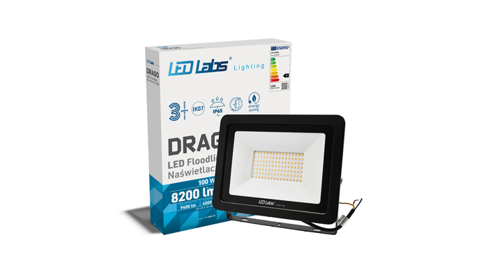 LED LABS 17-0000-05 Naświetlacz LED DRAGO 100W NW IP65 SLIM