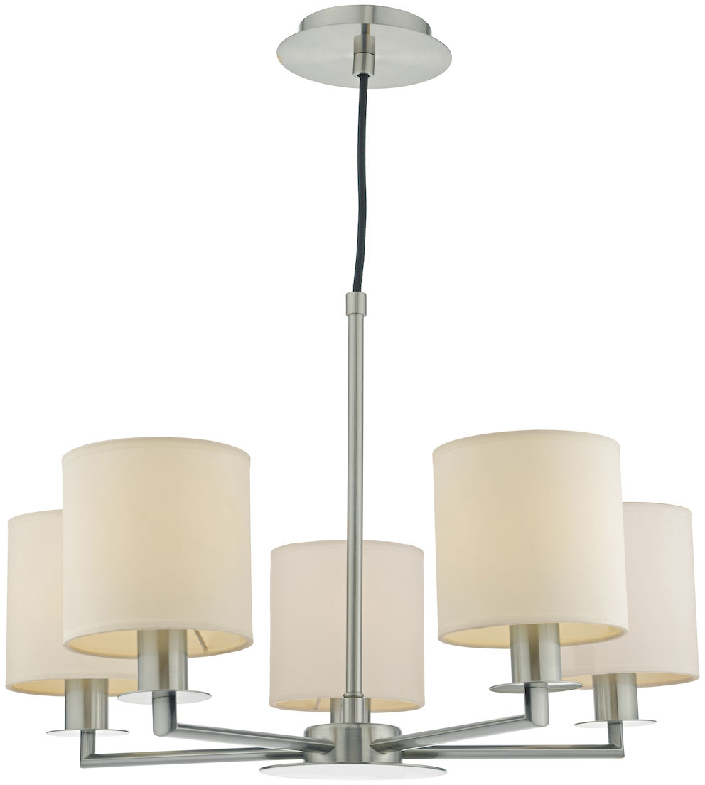 DAR TYL0538 TYLER 5LT HEIGHT ADJUSTABLE PENDANT SATIN NICKEL WITHOUT SHA