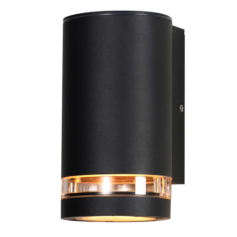 CANDELLUX 21-32393 Senecio lampa ogrodowa elewacyjna tuba+ring 10,5x16,5cm czarny 1x35W GU10 IP44