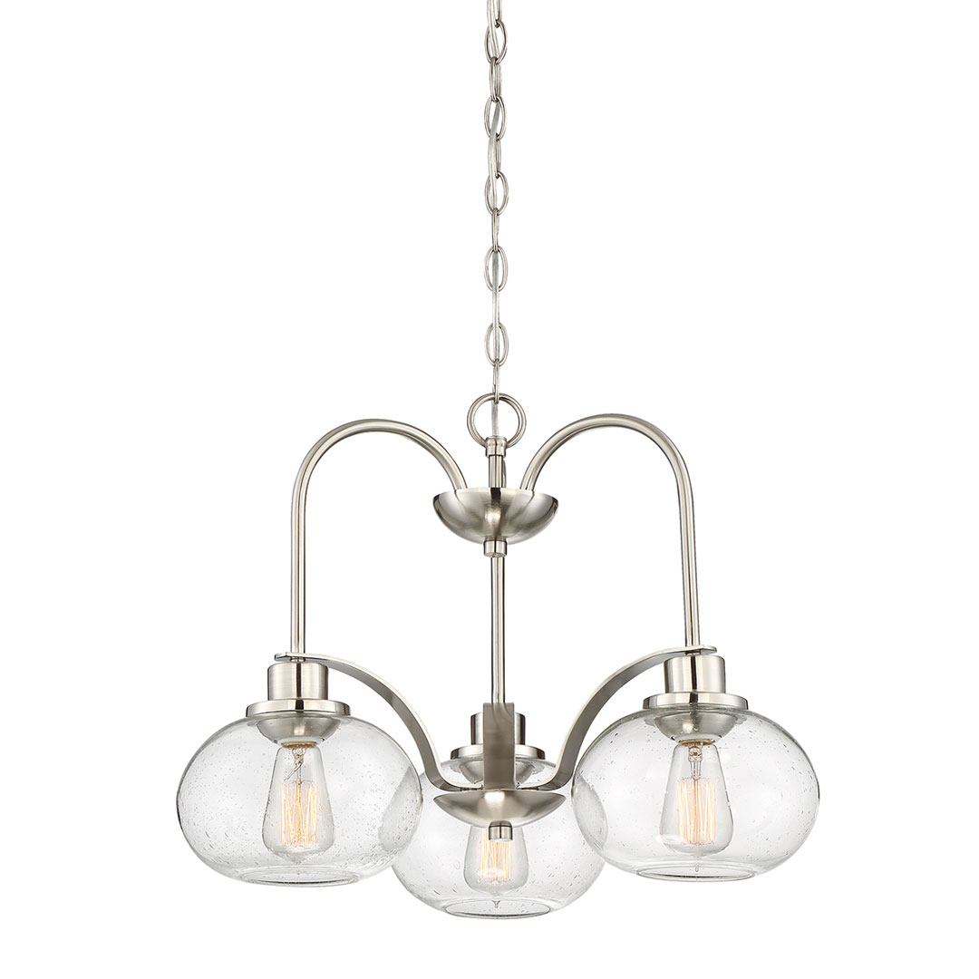 ELSTEAD Trilogy QZ-TRILOGY3-BN 3 Light Chandelier - Brushed Nickel