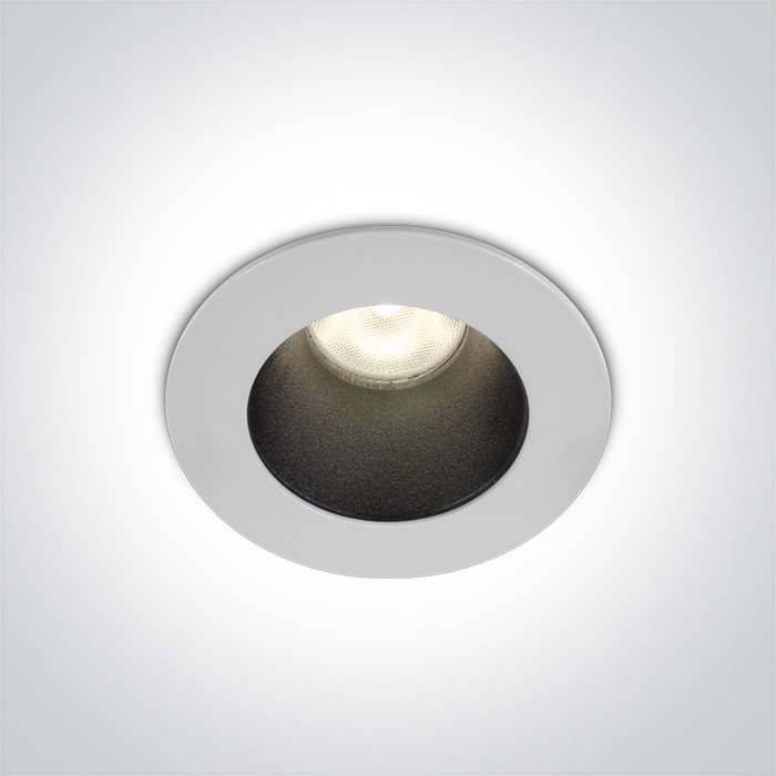 ONE LIGHT 10108D1/W/W Warwara biały wpust COB LED 3000K 8W dark light