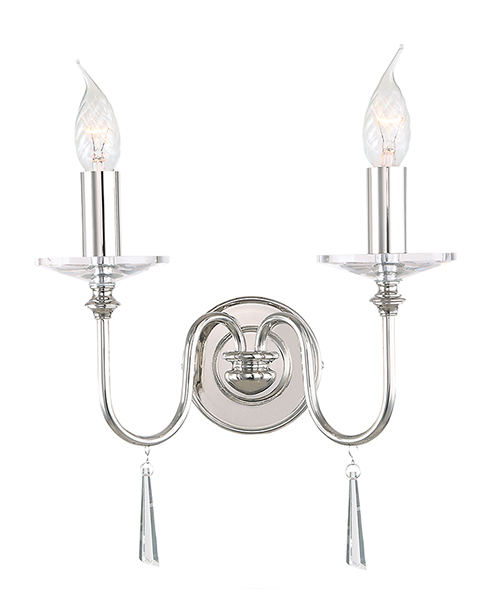 ELSTEAD FINSBURY PARK FP2 POL NICKEL 2Lt Wall Light