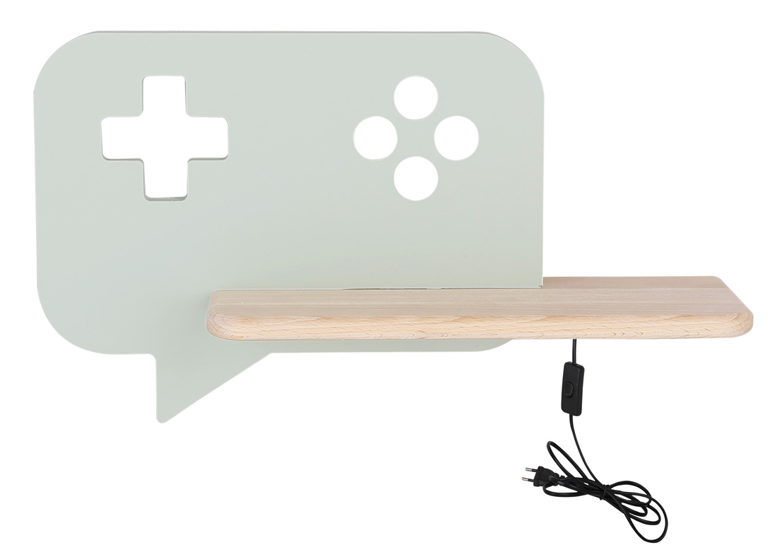 CANDELLUX 21-84453 CONSOLE LAMPA KINKIET ŚCIENNY 5W LED IQ KIDS Z PRZEWODEM Z WŁ. I WTYCZKĄ MIĘTOWY