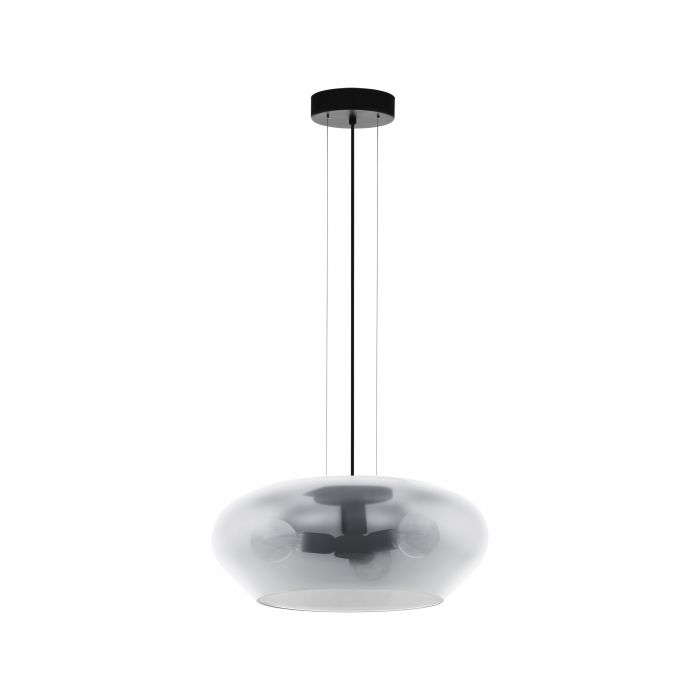 EGLO 39658 LAMPA PRIORAT OPRAWA WISZĄCA HL/3 E27 Ø500 SCHWARZ/SW-TRANSP.PRIORAT