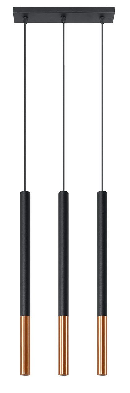 WYPRZEDAŻ SOLLUX SL.0889 Lampa wisząca MOZAICA 3L czarny/miedź