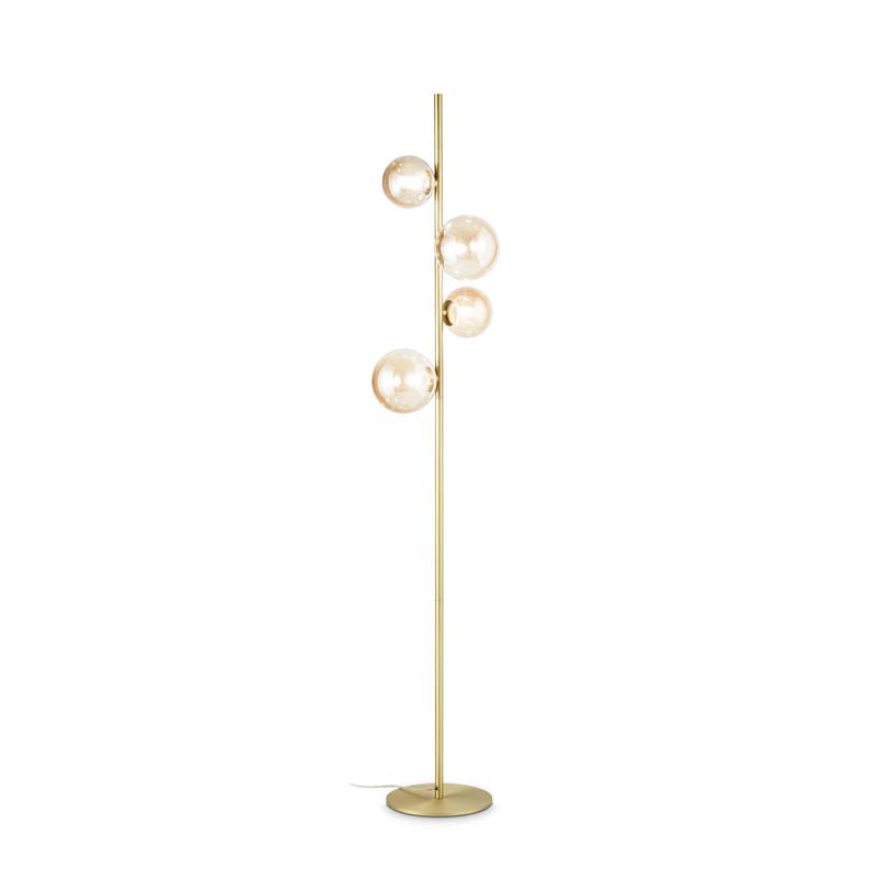IDEAL LUX 317816 PERLAGE PT4 AMBRA LAMPA PODŁOGOWA bursztynowy