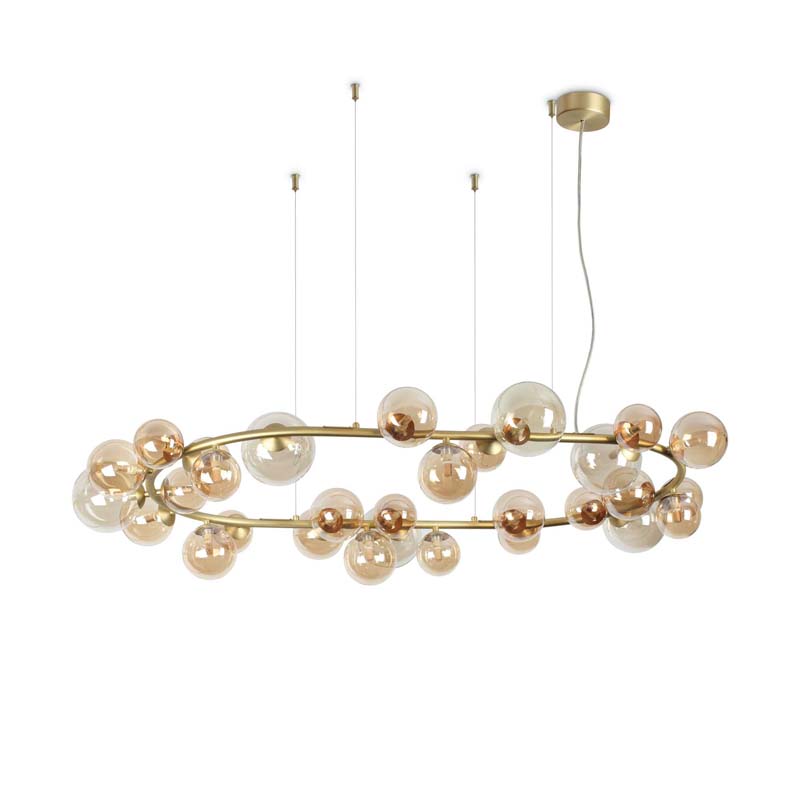 IDEAL LUX 322780 PERLAGE SP30 AMBRA LAMPA WISZĄCA bursztynowy