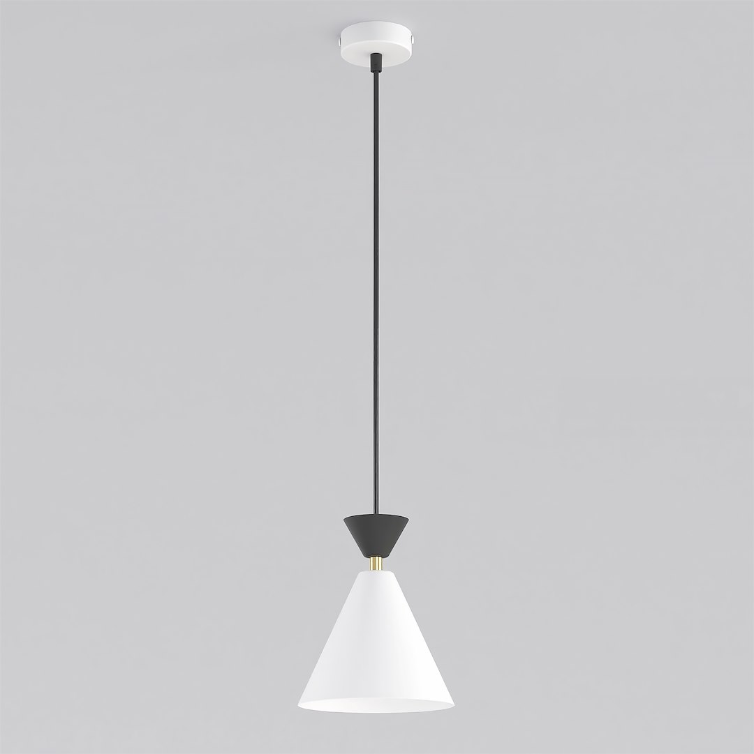 EMIBIG 1743/1 KLEVER 1 WHITE BLACK Lampa wisząca