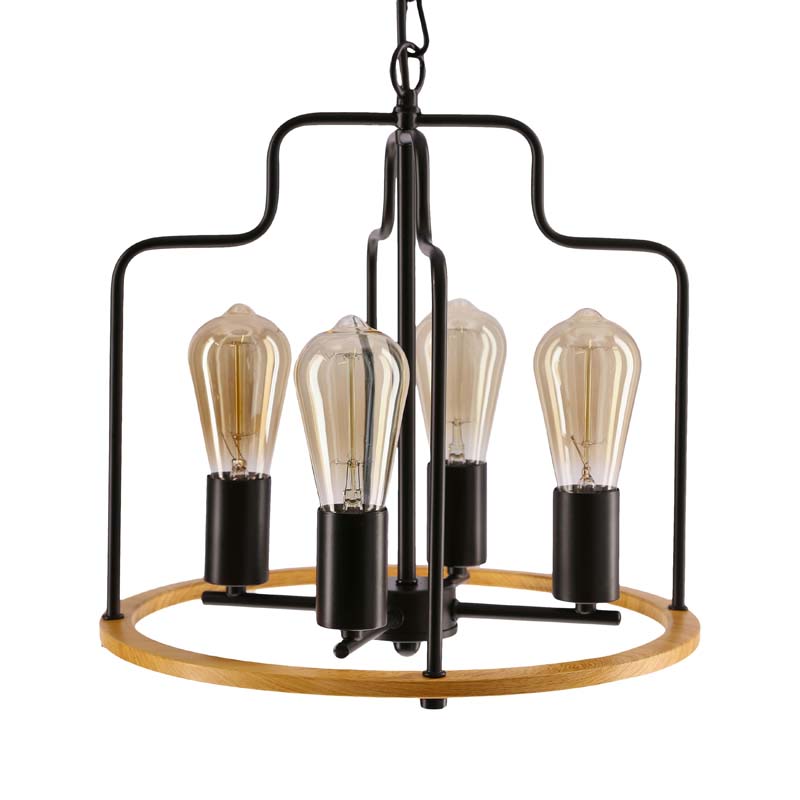 CANDELLUX 34-29690 Datus lampa sufitowa czarny 4x40W E27