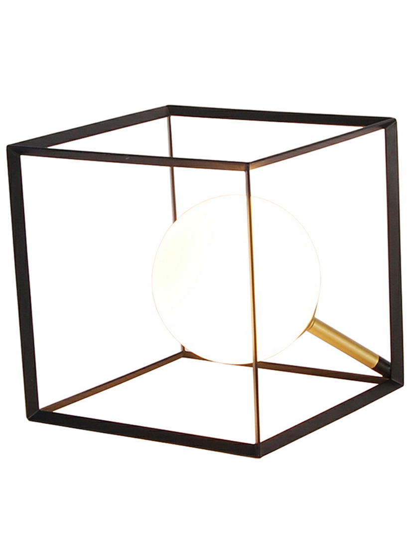 CANDELLUX 50501048 LAMPA STOŁOWA WEERT 1 CZARNY ZŁOTY 15x15x15