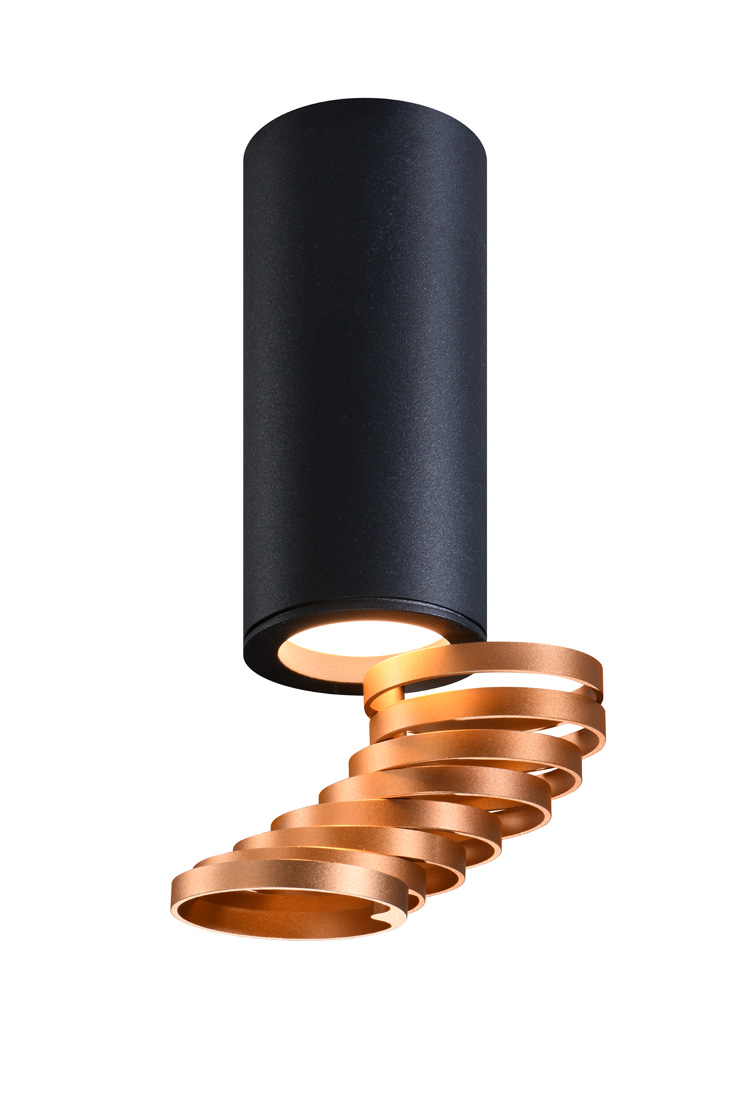 CANDELLUX 2277110 TUBA LAMPA SUFITOWA 1X15W GU10 6/20 ZŁOTY+CZARNY