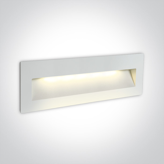 ONE LIGHT 68068C/W/W Lapas 2 biały wpust ścienny LED 3000K 6W IP65