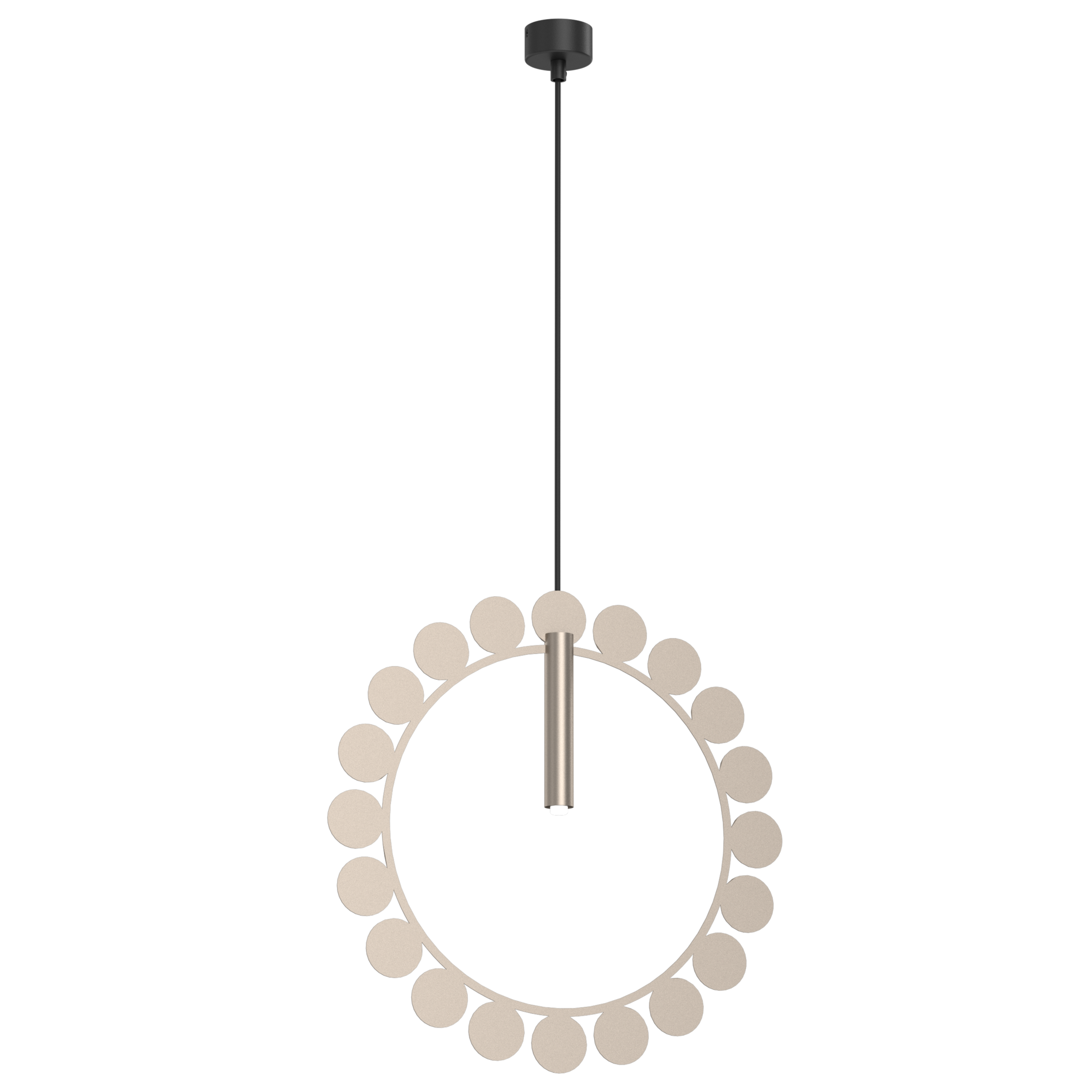 ANTIGO Lampa wisząca no. O - Platyna mat (420 mm) 5061