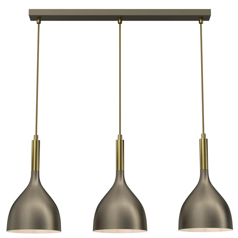 LUMINEX 4003 żyrandol line bar 600 mm Noak titanium gold/shiny gold 3xE27
