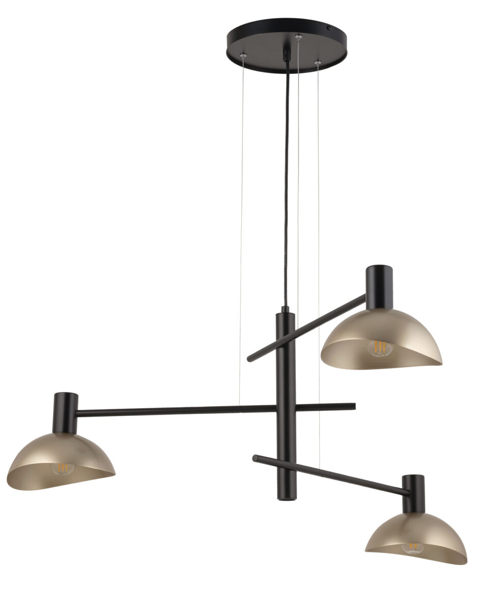 SIGMA 40567 ARTIS 3 lampa wisząca czarny/złoty
