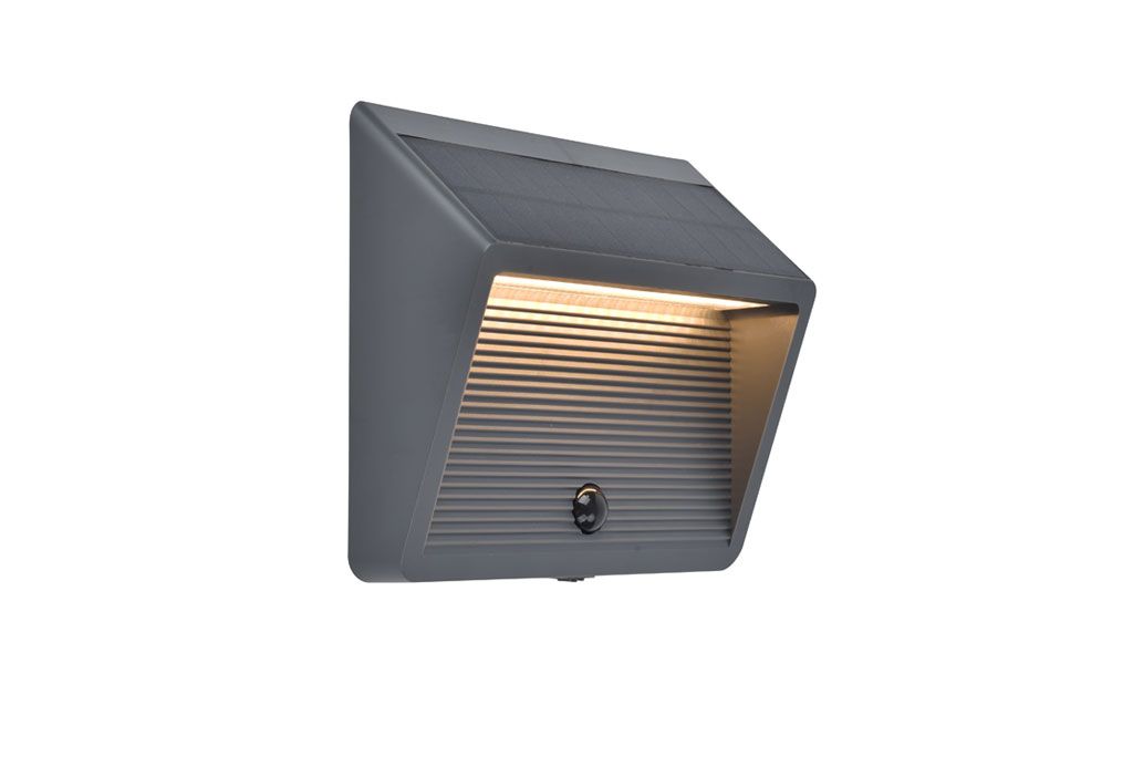 LUTEC LINKO SOLAR 6912301335 LAMPA ZEWNĘTRZNA ŚCIENNA szary i odcienie szarości