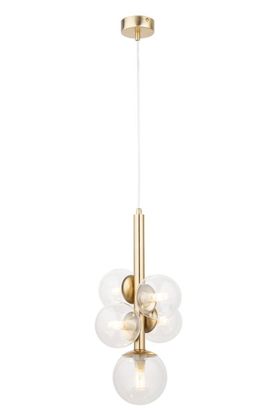 SIGMA 40857 PERLA LUX 5 lamap wisząca transparentny