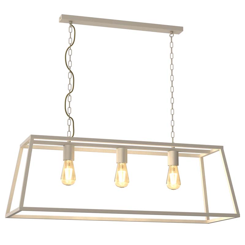 LUMINEX 4428 żyrandol Frame beige 3xE27
