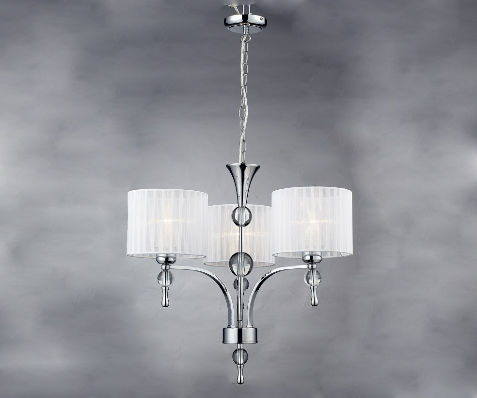 AZZARDO 1976-3P-WH / AZ1006 Impress 3 (white) Żyrandol