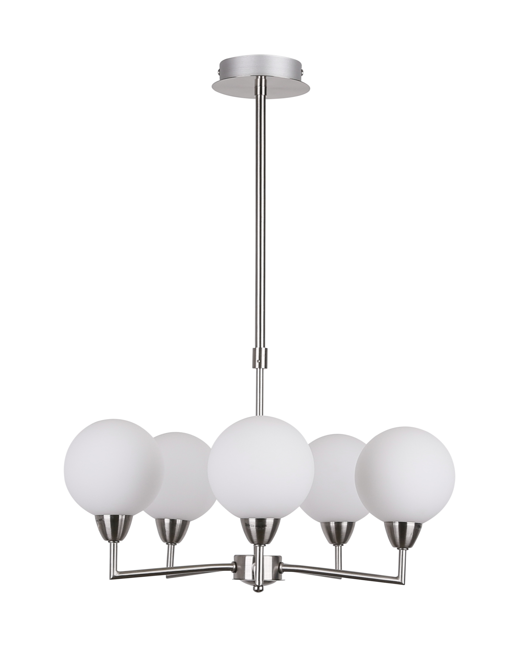 CANDELLUX 35-05458 LOGOS LAMPA WISZĄCA SATYNOWY 5X25W G9 KLOSZ BIAŁY