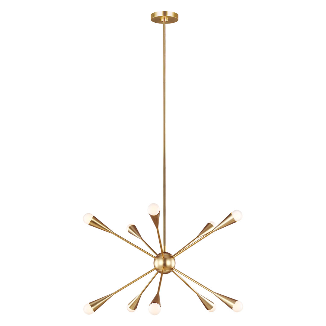 ELSTEAD Jax FE-JAX10-BB 10 Light Chandelier - Burnished Brass