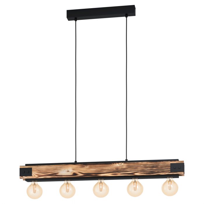 EGLO 43468 LAMPA LAYHAM OPRAWA WISZĄCA HL/5 SCHWARZ/HOLZ GEFLÄMMT LAYHAM