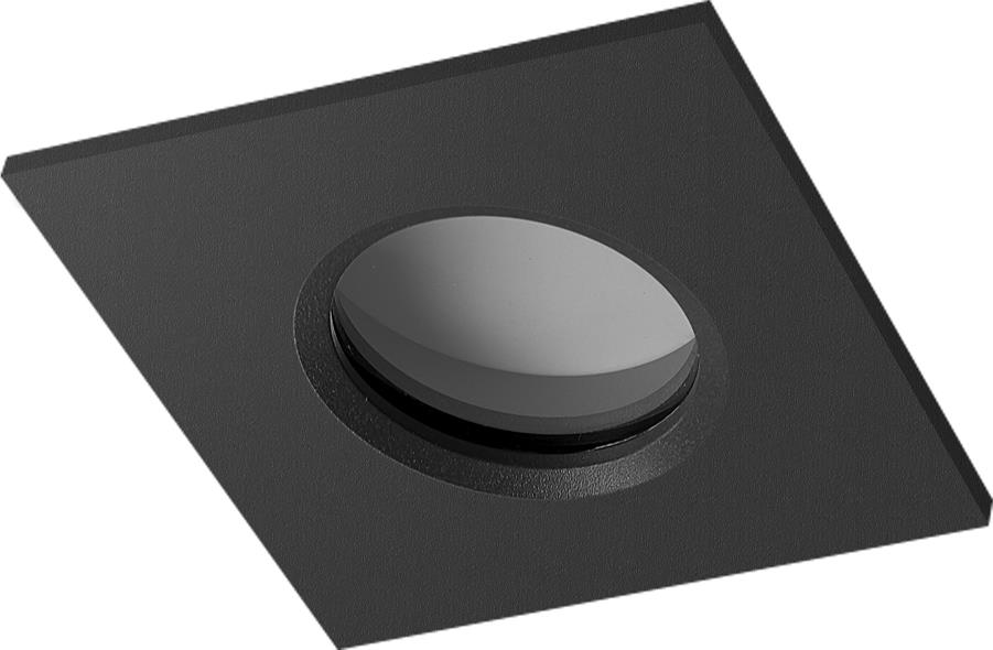AZZARDO AZ4230 IKA SQUARE IP65 BK TECHNICAL DOWNLIGHT BLACK