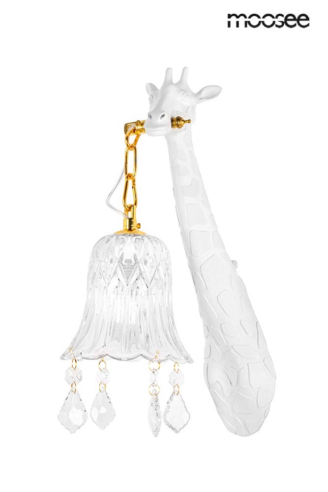 MOOSEE MSE1501100400 lampa ścienna GIRAFFE biała